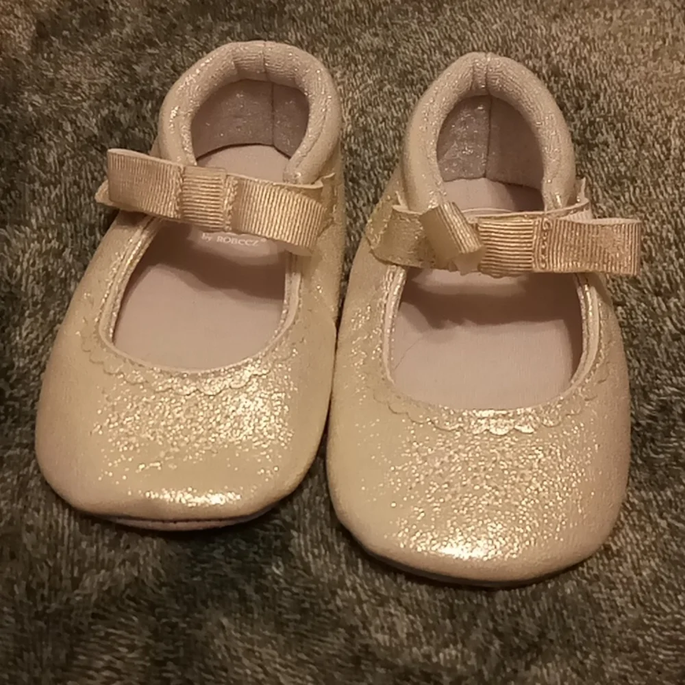 Shimmery To and Me baby shoes size 12-18 months